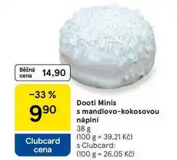Tesco BěžnDooti Minis s mandlovo-kokosovou náplní, 38 g nabídka