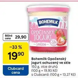Tesco Bohemilk Opočenský jogurt ochucený ve skle, 150 g nabídka