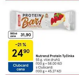 Tesco Nutrend Protein Tyčinka, 55 g, více druhů nabídka