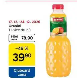 Tesco Granini, 1 l nabídka