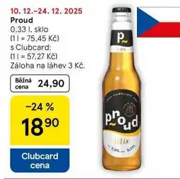 Tesco Proud, 0.33 l, sklo nabídka
