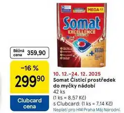 Tesco Somat Čisticí prostředek do myčky nádobí, 42 ks nabídka