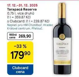 Tesco Tarapacá Reserva, 0.75 l nabídka