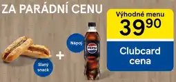 Tesco Výhodné menu slaný snack plus nápoj nabídka