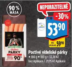 Albert Poctivé vídeňské párky nabídka