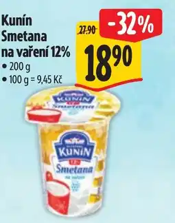 Albert Kunin Smetana na vaření 12% nabídka