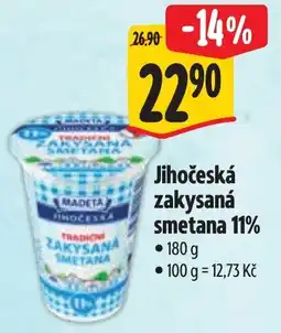 Albert Madeta Jihočeská zakysaná smetana 11% nabídka