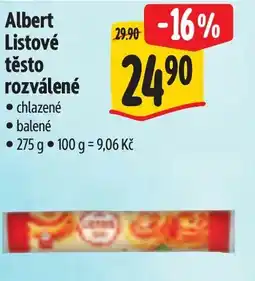 Albert Albert Listové těsto rozválené nabídka