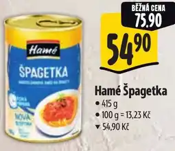 Albert Hamé Špagetka nabídka