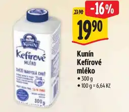 Albert Kunín Kefírové mléko nabídka