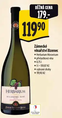 Albert Zámecké vinařství Bzenec nabídka