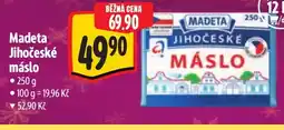 Albert Madeta Jihočeské máslo nabídka