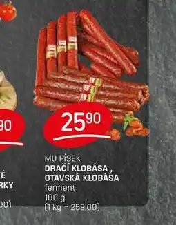 Flop DRAČÍ KLOBÁSA, OTAVSKÁ KLOBÁSA ferment 100 g nabídka