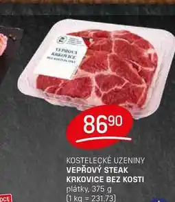 Flop VEPŘOVÝ STEAK KRKOVICE BEZ KOSTI plátky, 375g nabídka