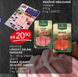 Flop LOVECKÝ SALÁM, PAPRIKÁŠ 75 - 100 g krájené nabídka