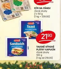 Flop TAVENÉ SÝROVÉ PLÁTKY KAPUCÍN různé druhy 100 g nabídka