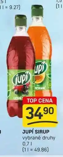 Flop JUPÍ SIRUP vybrané druhy 0,7l nabídka