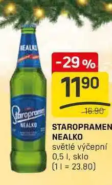 Flop STAROPRAMEN NEALKO světlé výčepní 0,5l nabídka