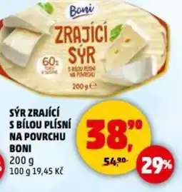 Penny Market Sýr zrající s bílou plísní na povrchu boni nabídka