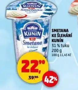 Penny Market Smetana ke šlehání kunin nabídka