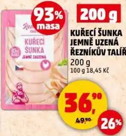 Penny Market Kuřecí šunka jemně uzená řezníkův talíř nabídka