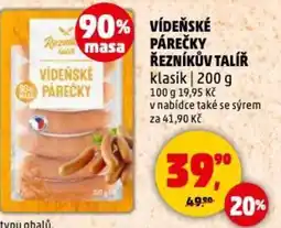 Penny Market Vídeňské párečky řezníkův talíř nabídka