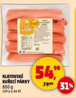 Penny Market Klatovské kuřecí párky nabídka