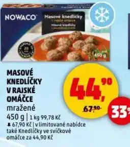 Penny Market Nowaco Masové knedlíčky v rajské omáčce nabídka