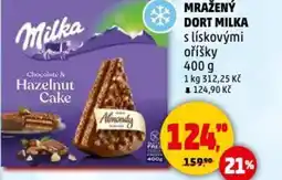 Penny Market Mražený dort milka s lískovými oříšky nabídka