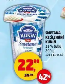 Penny Market Kunín smetana ke šlehání nabídka
