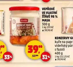 Penny Market Vepřové maso ve vlastní šťávě nabídka