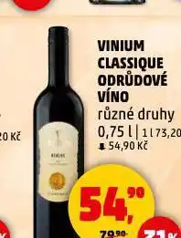 Penny Market Vinium classique odrůdová víno nabídka