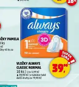 Penny Market Always dámské vložky nabídka