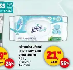 Penny Market Linteo baby dětské vlhčené ubrousky nabídka