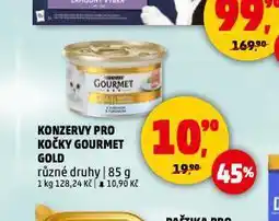 Penny Market Gourmet gold konzervy pro kočky nabídka