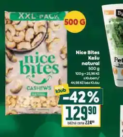 Billa Nice bites kešu natural nabídka