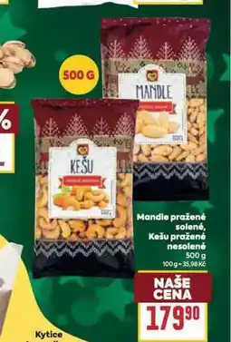 Billa Kešu pražené nesolené nabídka