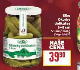 Billa Efko okurky delikates 5-8 cm nabídka