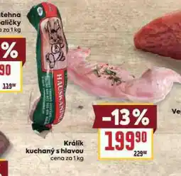 Billa Králík kuchaný s hlavou nabídka