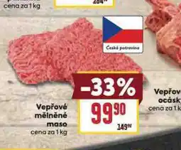 Billa Vepřové mělněné maso nabídka