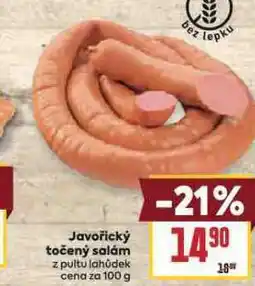 Billa Javořiský točený salám nabídka