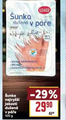 Billa Šunka nejvyšší jakosti nabídka