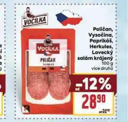 Billa Lovecký salám nabídka