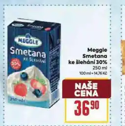 Billa Meggle smetana ke šlehání 30% nabídka