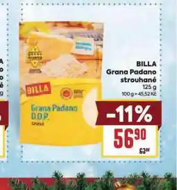 Billa Billa grana padano strouhané nabídka