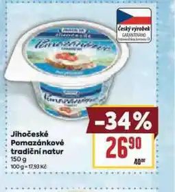 Billa Jihočeské pomazánkové tradiční natur nabídka