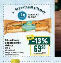 Billa Billa erady bageta kuřecí stripsy nabídka