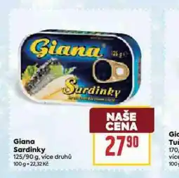 Billa Giana sardinky nabídka