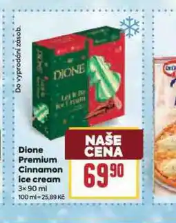 Billa Dione premium cinnamon ice cream nabídka