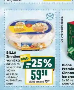 Billa Billa zmrzlina vanička nabídka